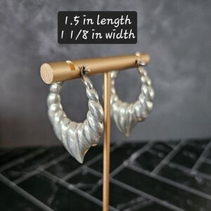 Elegant Sterling Silver Twisted Hoop Earrings